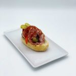 ½ Brötchen: Salami mit Gurke